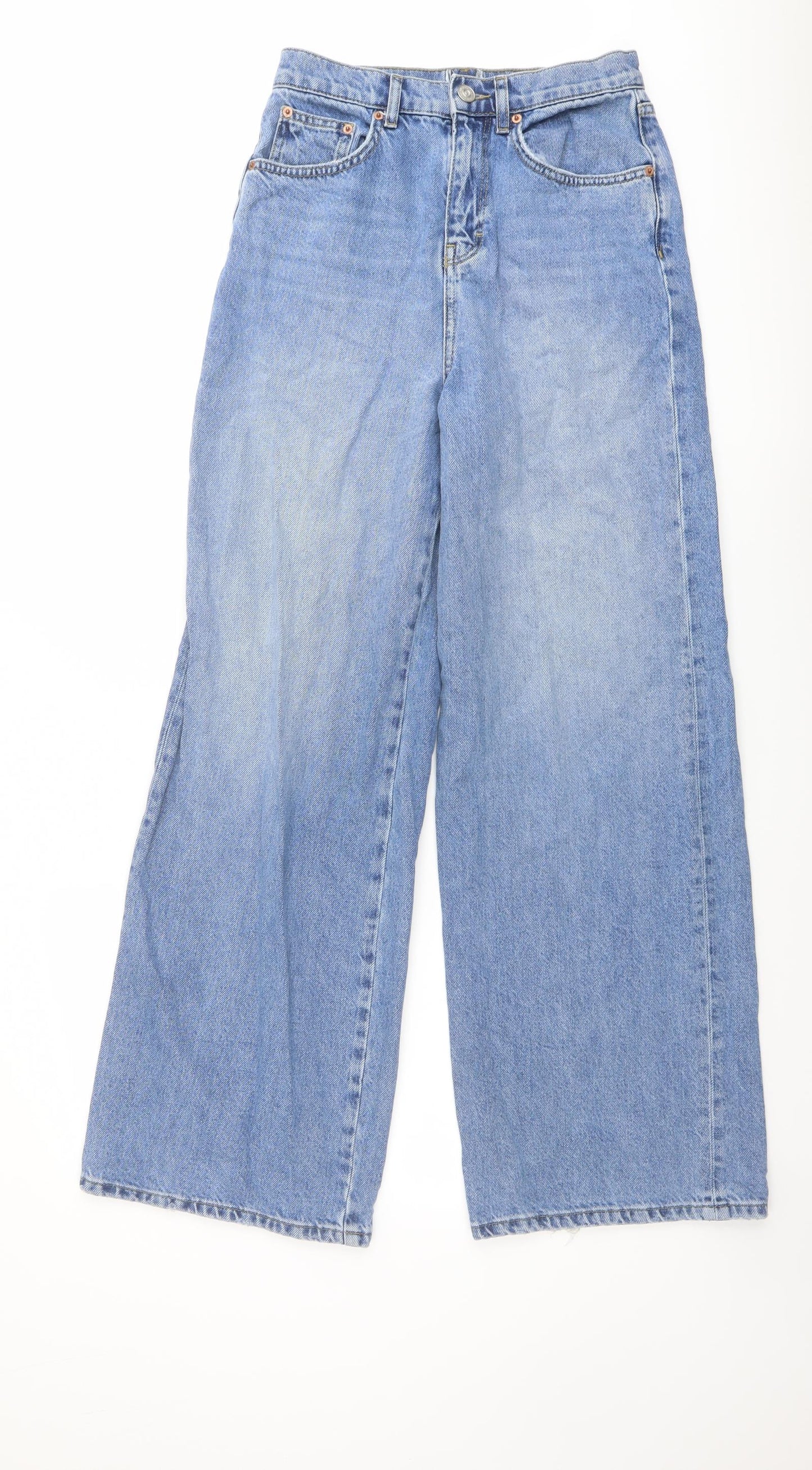 BDG Womens Blue Cotton Wide-Leg Jeans Size 27 in L32 in Regular Button