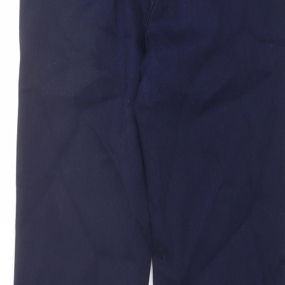 Marks and Spencer Womens Blue Cotton Straight Jeans Size 10 L28 in Regular Button