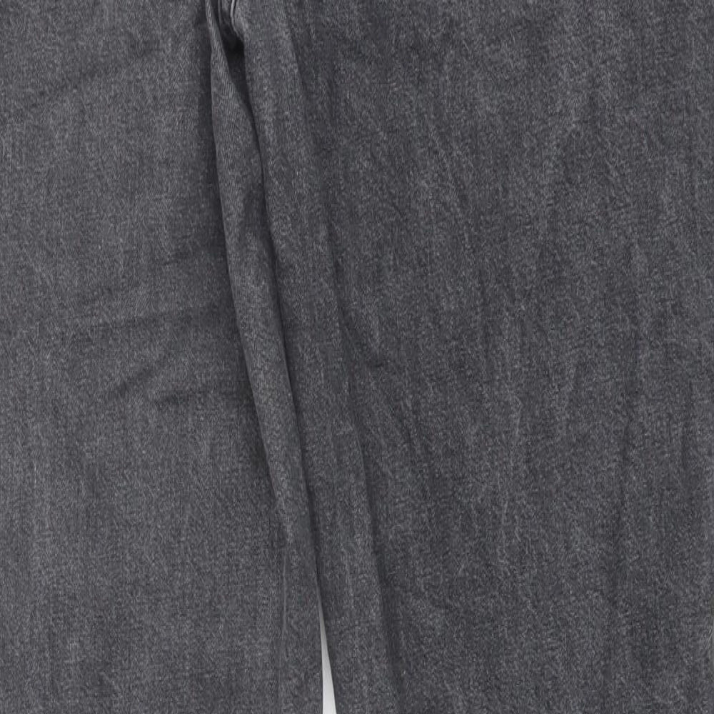 Red Herring Mens Grey Cotton Straight Jeans Size 34 in L31 in Slim Button
