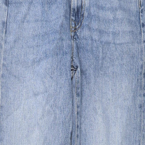 Superdry Womens Blue Cotton Straight Jeans Size 24 in L28 in Regular Button