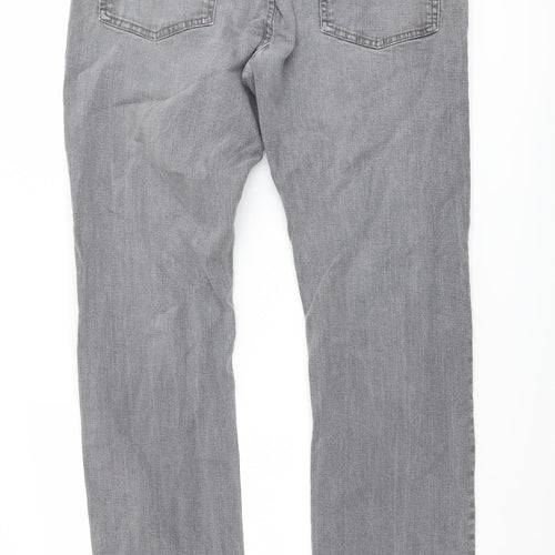 Urban Star Mens Grey Cotton Straight Jeans Size 36 in L34 in Regular Button