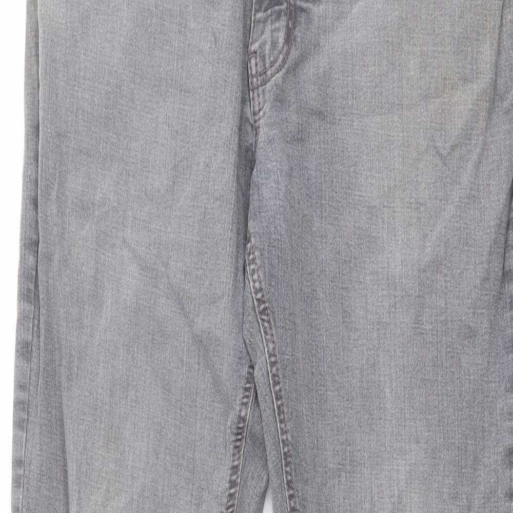 Urban Star Mens Grey Cotton Straight Jeans Size 36 in L34 in Regular Button
