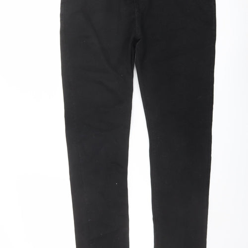 Very Mens Black Cotton Skinny Jeans Size 34 in L33 in Regular Zip