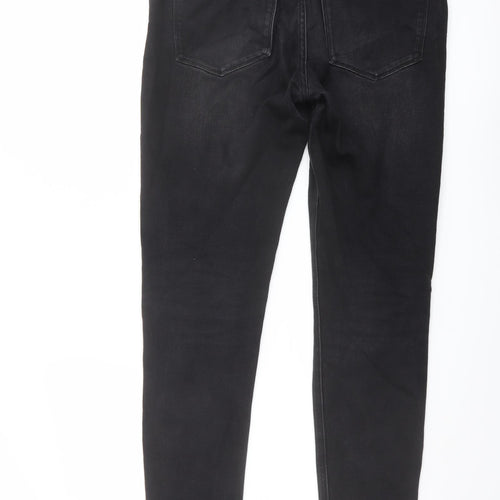 Arne Mens Black Cotton Straight Jeans Size 32 in L31 in Regular Button
