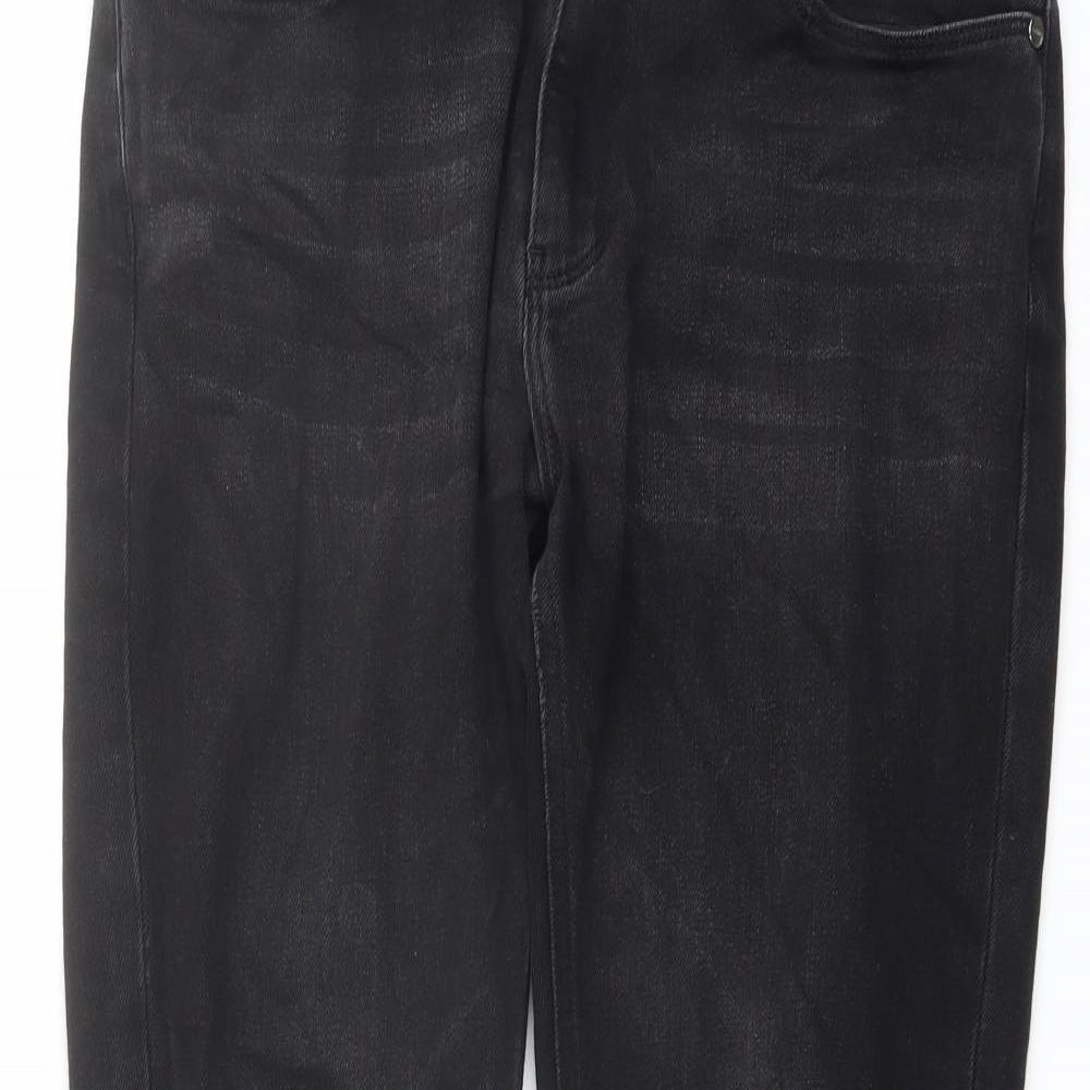 Arne Mens Black Cotton Straight Jeans Size 32 in L31 in Regular Button