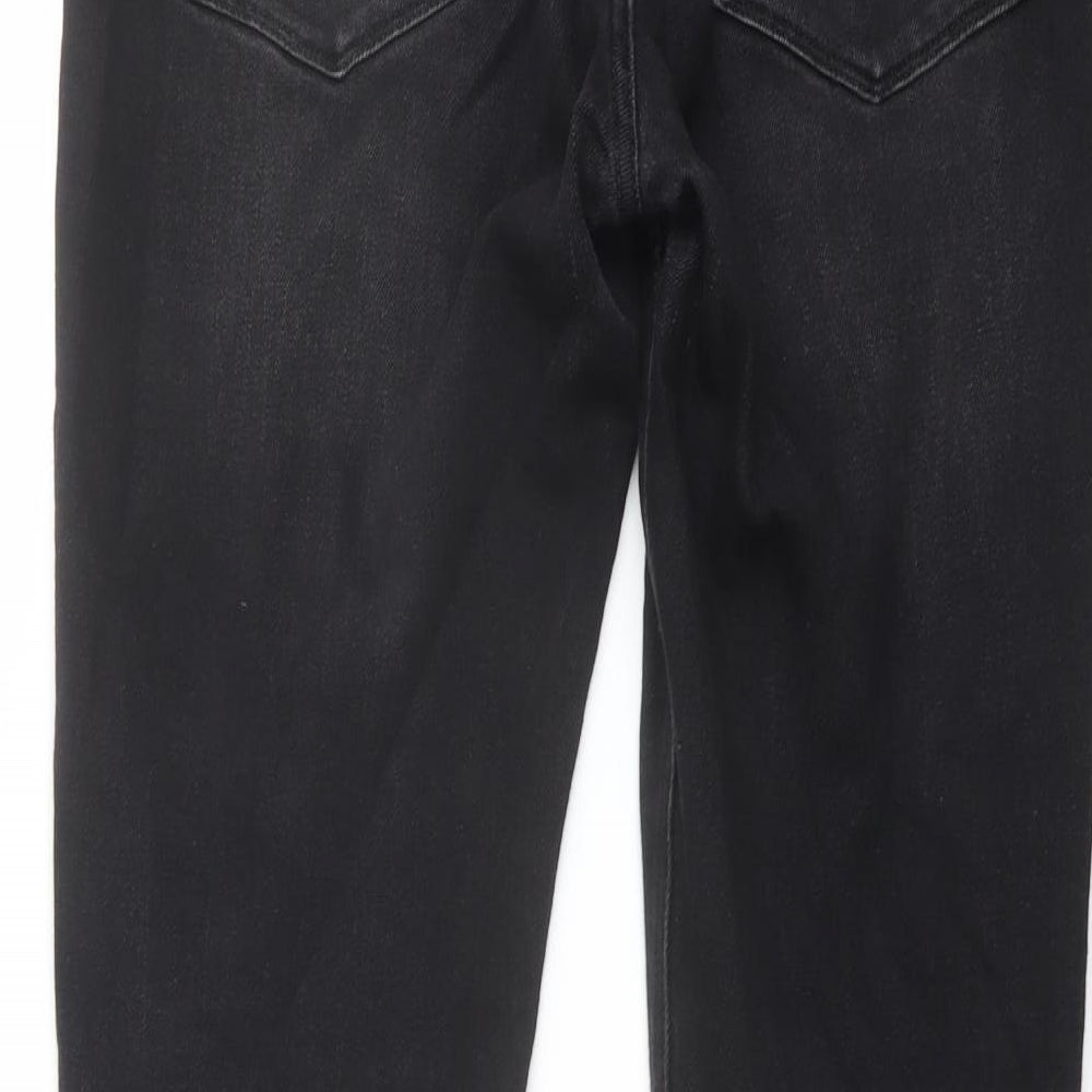 Arne Mens Black Cotton Straight Jeans Size 32 in L31 in Regular Button
