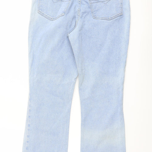 Blue Star Womens Blue Cotton Bootcut Jeans Size 12 L30 in Regular Button