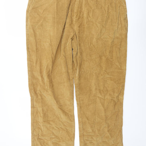 Cotton Traders Mens Brown Cotton Trousers Size 36 in L29 in Regular Button