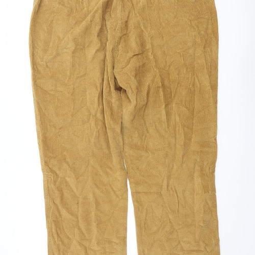Cotton Traders Mens Brown Cotton Trousers Size 36 in L29 in Regular Button