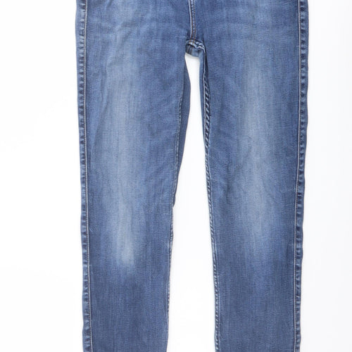 Lee Womens Blue Cotton Skinny Jeans Size 26 in L30 in Regular Button