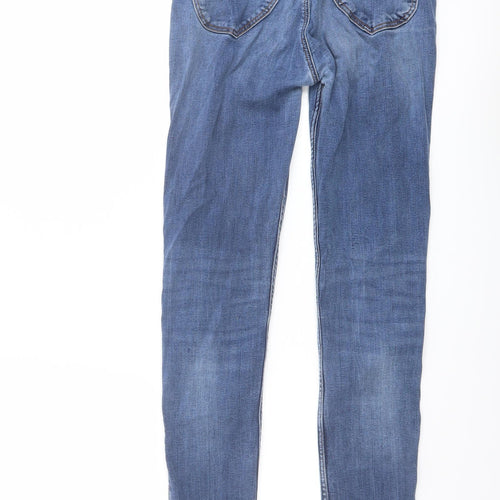 Lee Womens Blue Cotton Skinny Jeans Size 26 in L30 in Regular Button