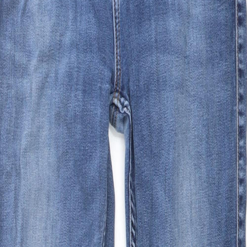 Lee Womens Blue Cotton Skinny Jeans Size 26 in L30 in Regular Button