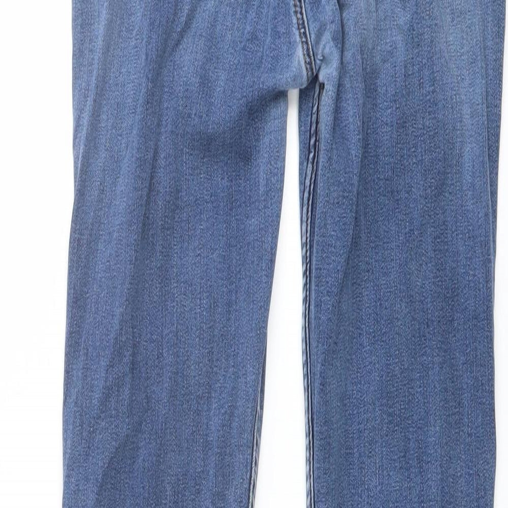 Lee Womens Blue Cotton Skinny Jeans Size 26 in L30 in Regular Button