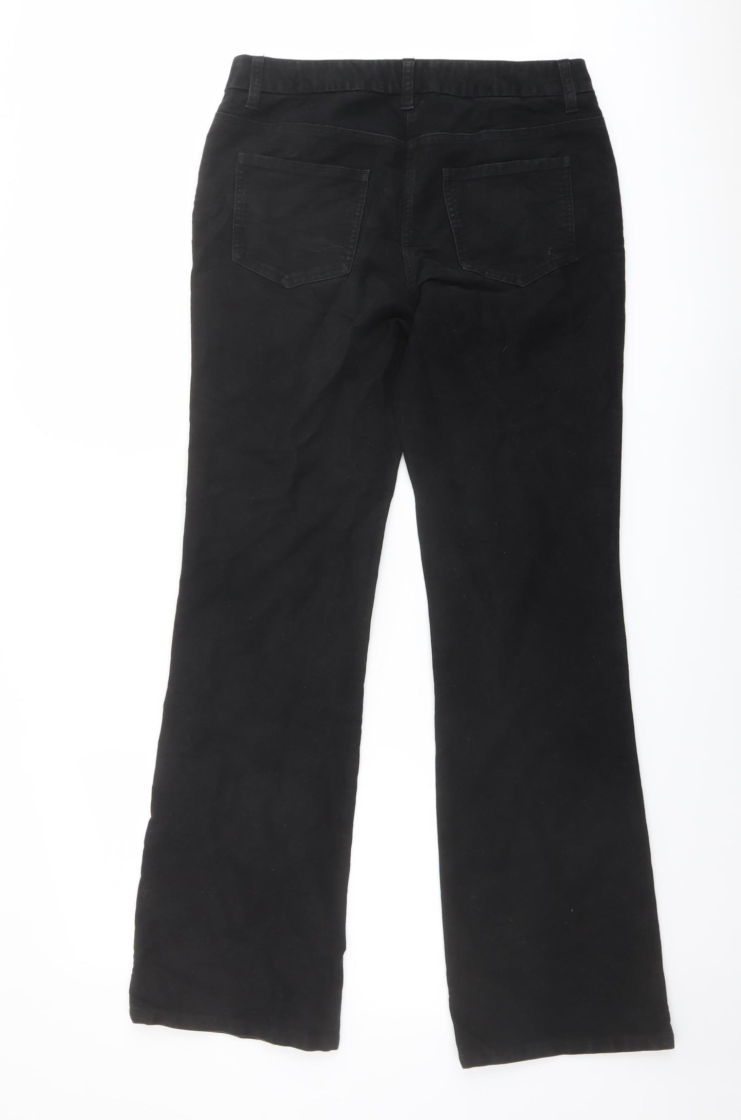 Boden Womens Black Cotton Bootcut Jeans Size 10 L31 in Regular Button