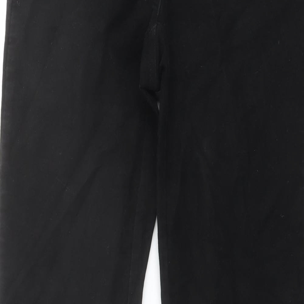 Boden Womens Black Cotton Bootcut Jeans Size 10 L31 in Regular Button