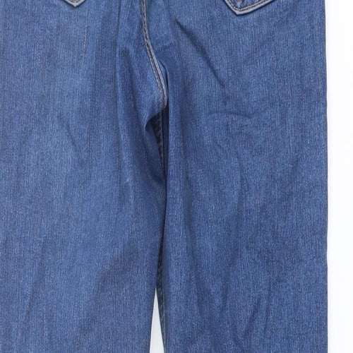 Topshop Womens Blue Cotton Skinny Jeans Size 27 in L28 in Regular Button