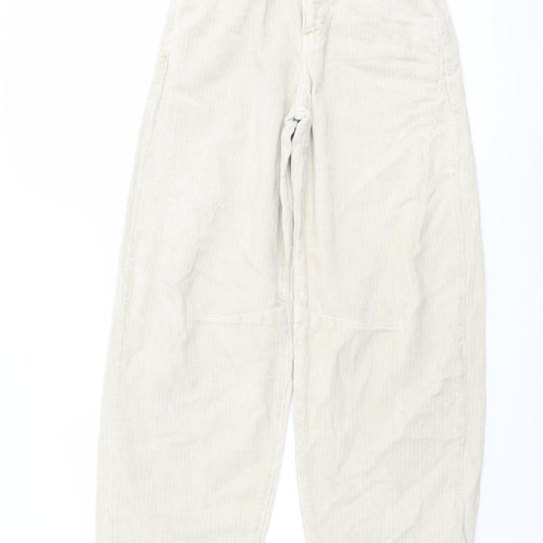 BDG Womens Beige Cotton Carrot Trousers Size 24 in L32 in Regular Button