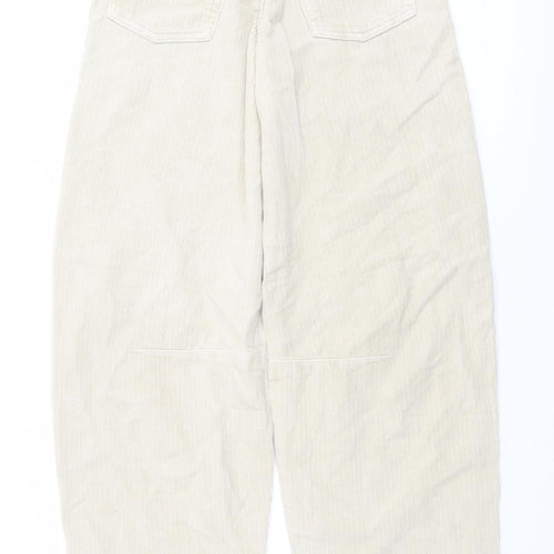 BDG Womens Beige Cotton Carrot Trousers Size 24 in L32 in Regular Button