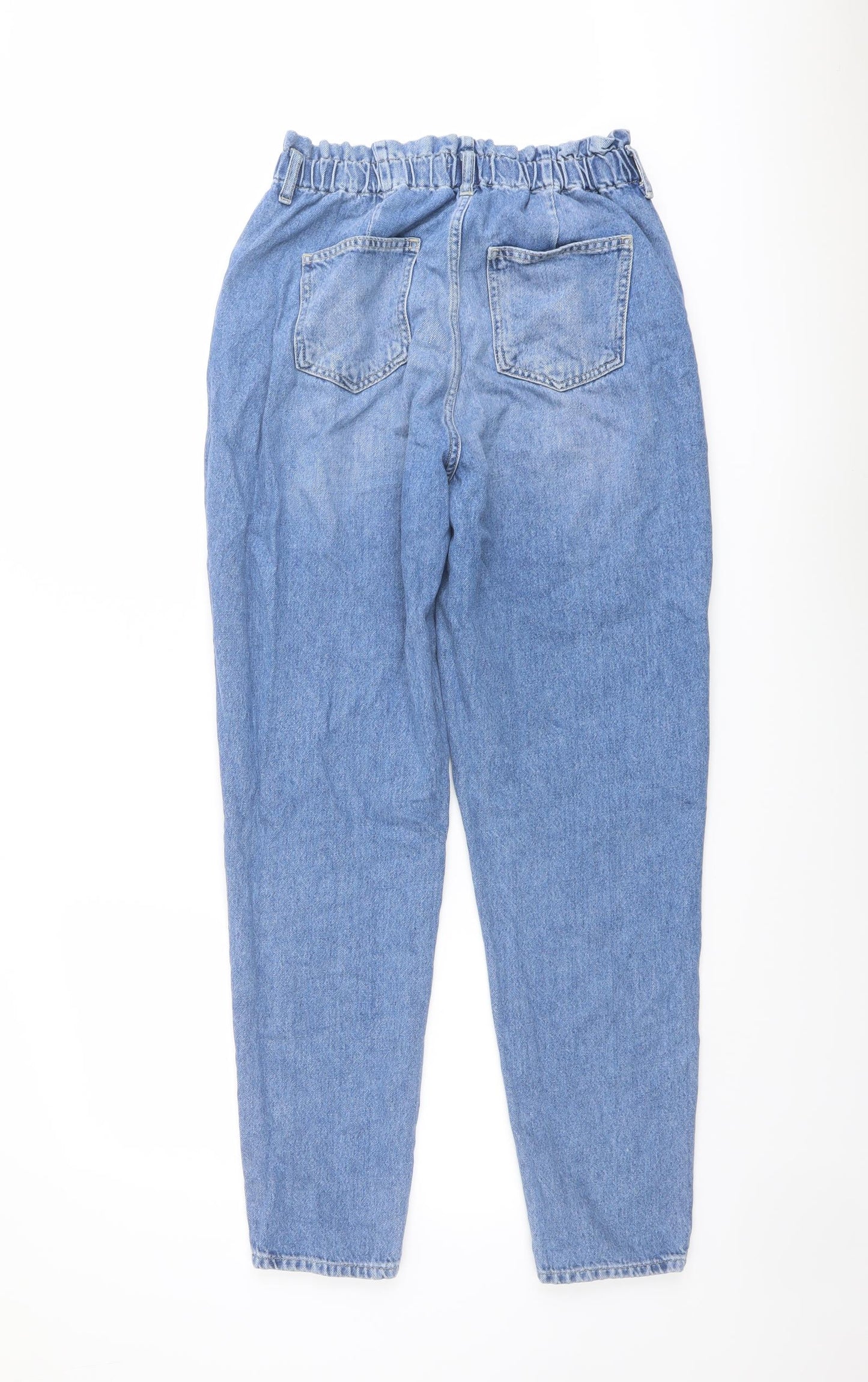 In the Style Womens Blue Cotton Tapered Jeans Size 12 L29 in Regular Button