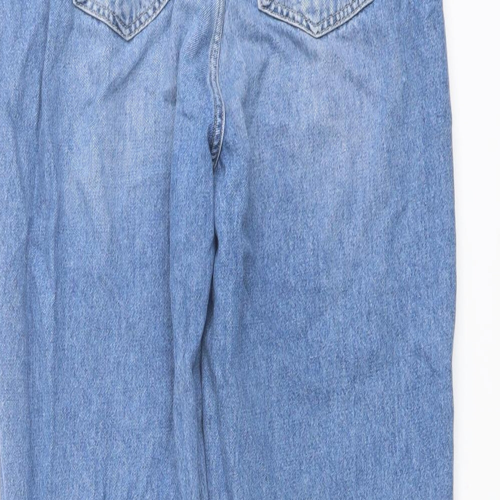 In the Style Womens Blue Cotton Tapered Jeans Size 12 L29 in Regular Button