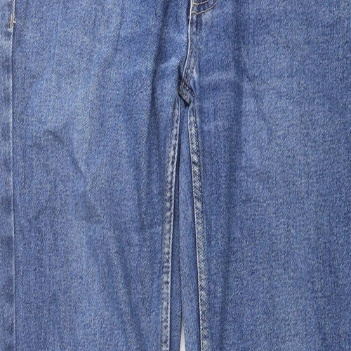 George Mens Blue Cotton Straight Jeans Size 32 in L32 in Regular Button