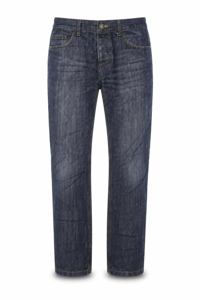 Denim & Co. Mens Blue Cotton Straight Jeans Size 32 in L30 in Regular Button