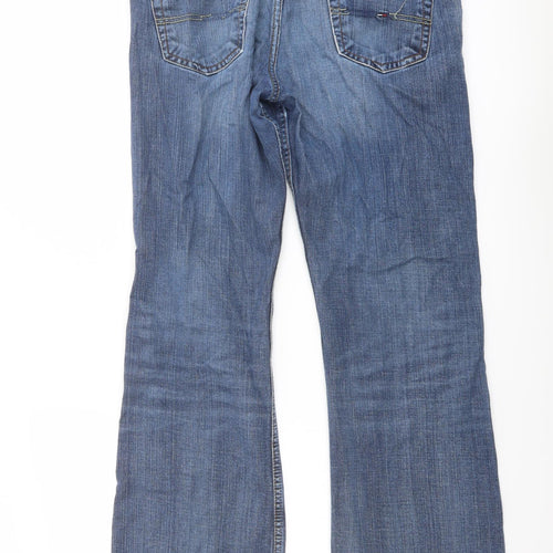 Tommy Hilfiger Mens Blue Cotton Straight Jeans Size 32 in L34 in Regular Button