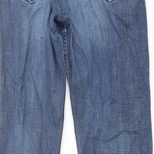 Tommy Hilfiger Mens Blue Cotton Straight Jeans Size 32 in L34 in Regular Button