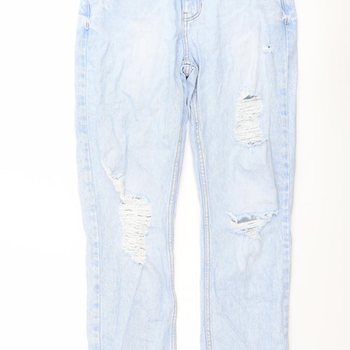 Denim & Co. Womens Beige Cotton Mom Jeans Size 10 L27 in Regular Button