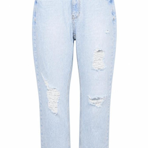 Denim & Co. Womens Beige Cotton Mom Jeans Size 10 L27 in Regular Button