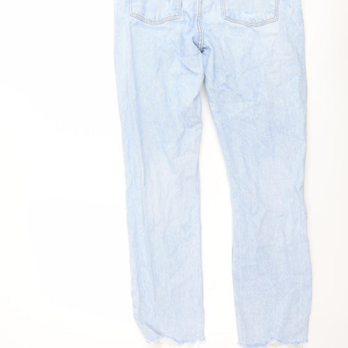 Denim & Co. Womens Beige Cotton Mom Jeans Size 10 L27 in Regular Button
