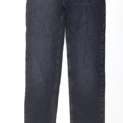 ASOS Womens Blue Cotton Straight Jeans Size 24 in L32 in Regular Button
