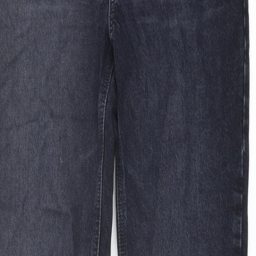 ASOS Womens Blue Cotton Straight Jeans Size 24 in L32 in Regular Button