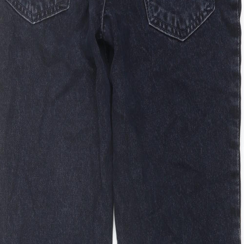 ASOS Womens Blue Cotton Straight Jeans Size 24 in L32 in Regular Button