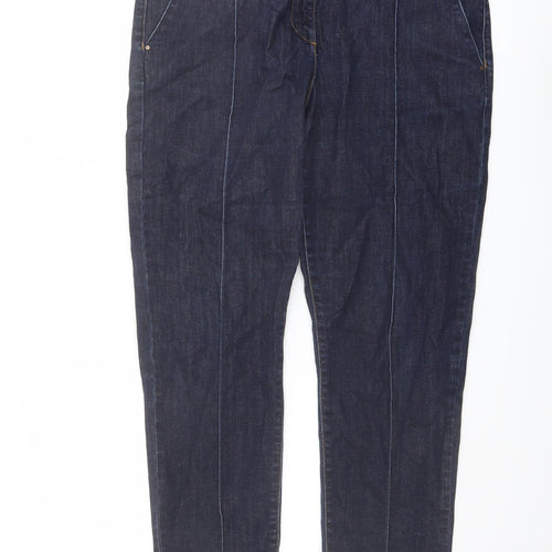 Great Plains Womens Blue Cotton Tapered Jeans Size 14 L25 in Regular Button