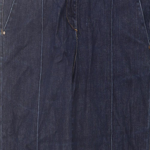 Great Plains Womens Blue Cotton Tapered Jeans Size 14 L25 in Regular Button