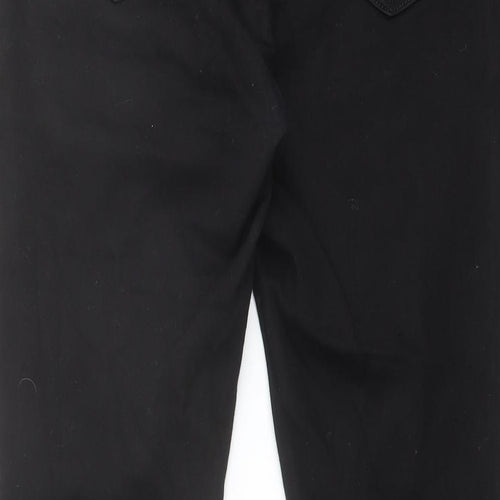 River Island Mens Black Cotton Straight Jeans Size 32 in L30 in Regular Button