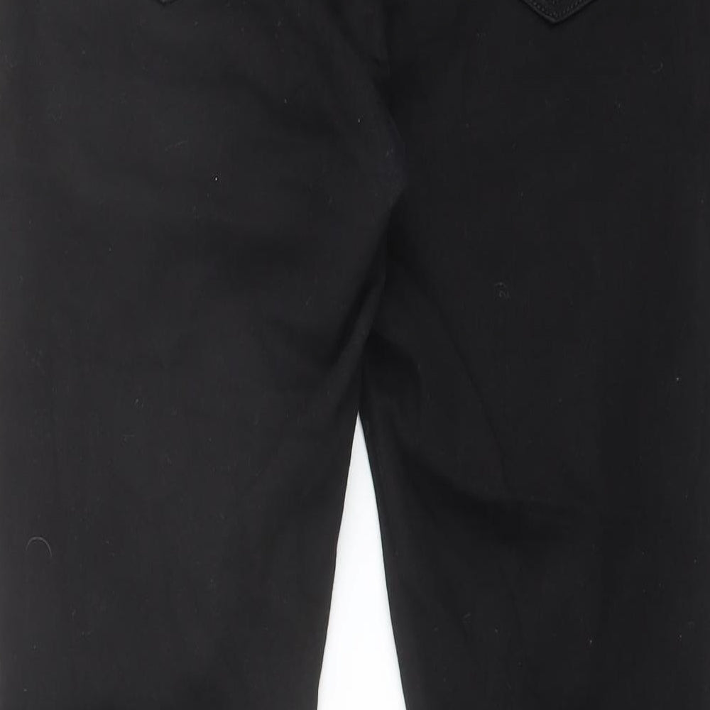 River Island Mens Black Cotton Straight Jeans Size 32 in L30 in Regular Button