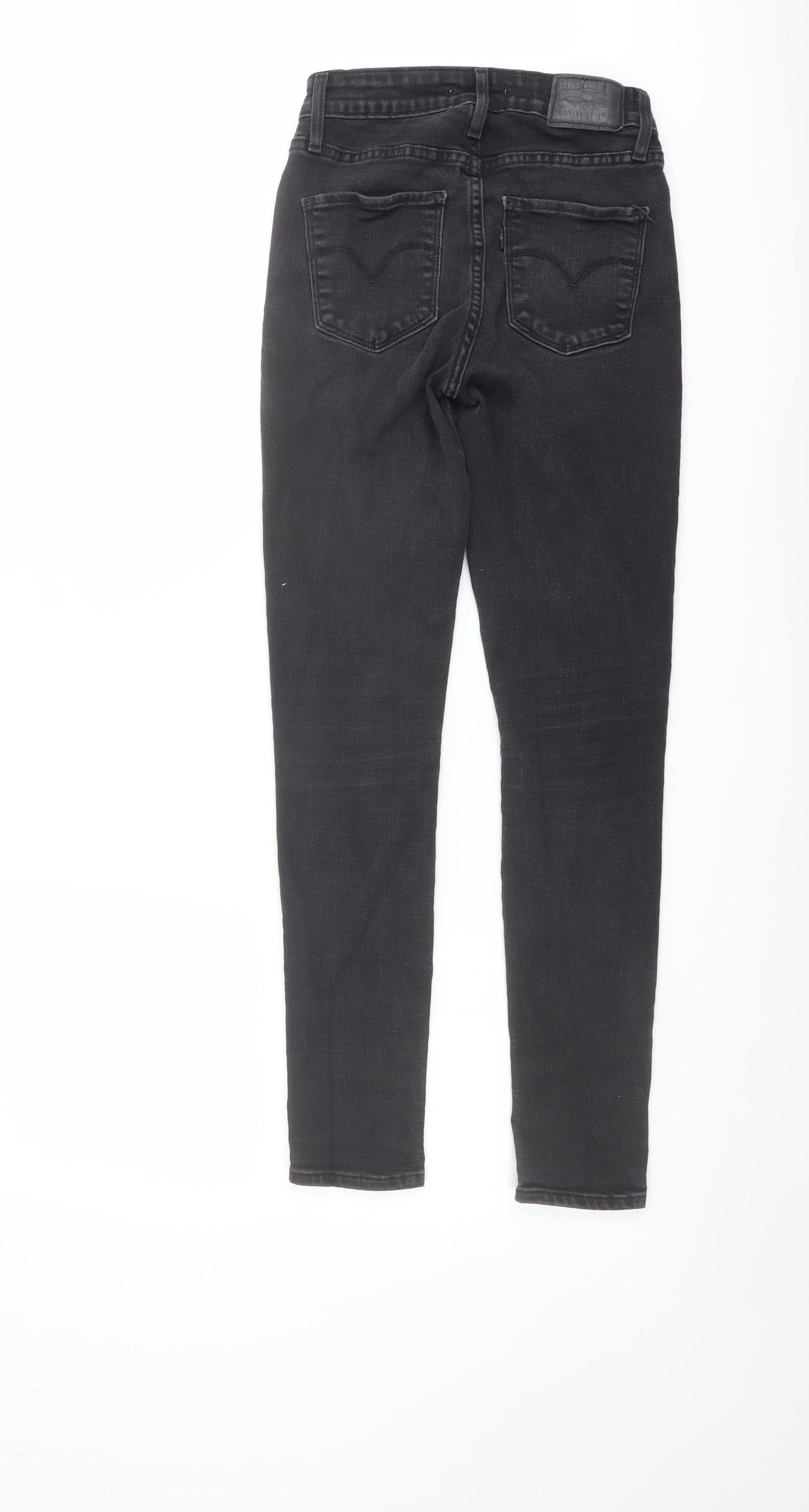 Levi's Womens Grey Cotton Skinny Jeans Size 25 in L27 in Regular Button