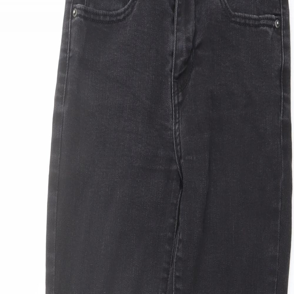 Levi's Womens Grey Cotton Skinny Jeans Size 25 in L27 in Regular Button