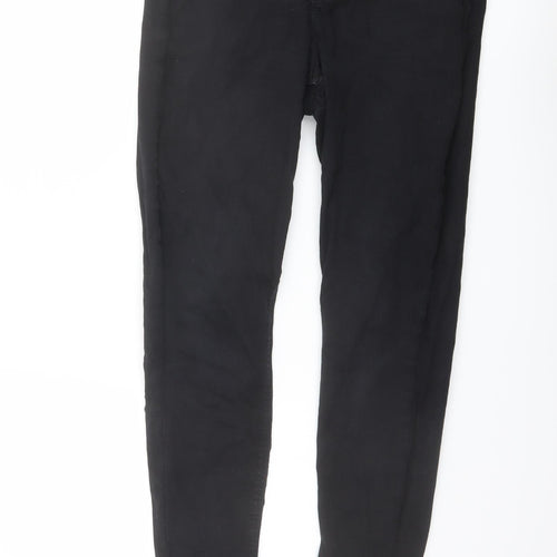 Topshop Womens Black Cotton Skinny Jeans Size 30 in L28.5 in Regular Button