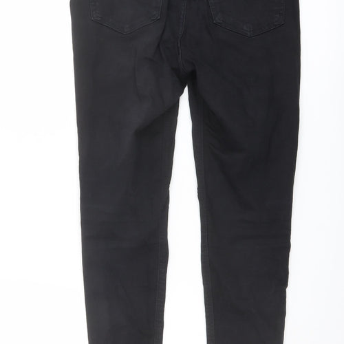 Topshop Womens Black Cotton Skinny Jeans Size 30 in L28.5 in Regular Button
