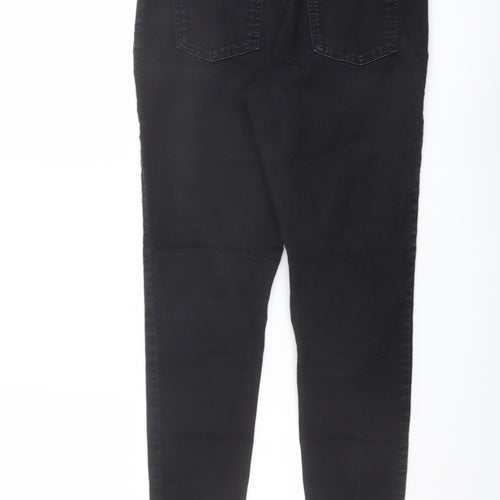 Marks and Spencer Womens Black Cotton Skinny Jeans Size 12 L27 in Regular
