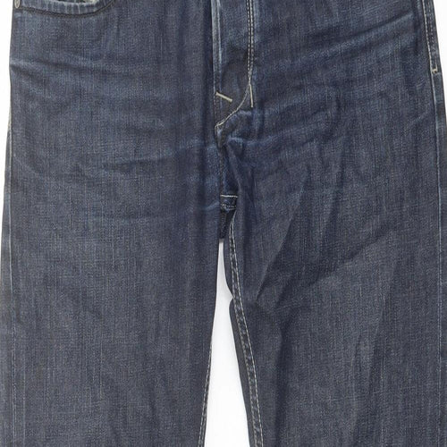 Diesel Mens Blue Cotton Straight Jeans Size 32 in L32 in Regular Button