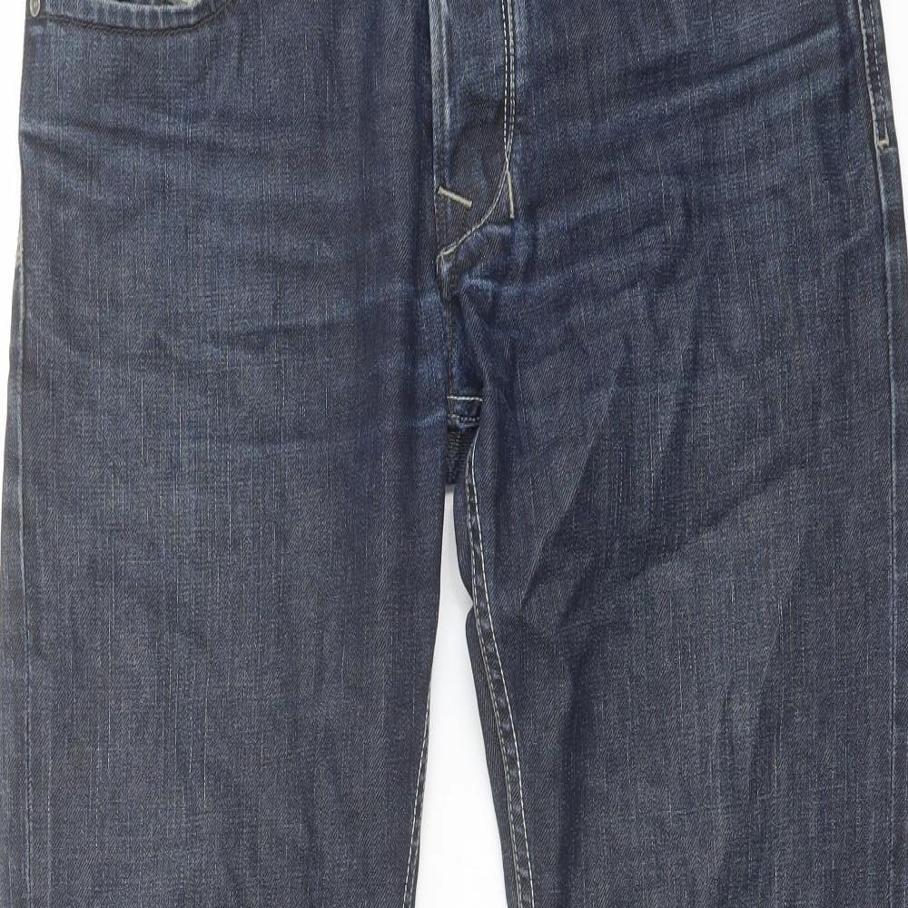 Diesel Mens Blue Cotton Straight Jeans Size 32 in L32 in Regular Button