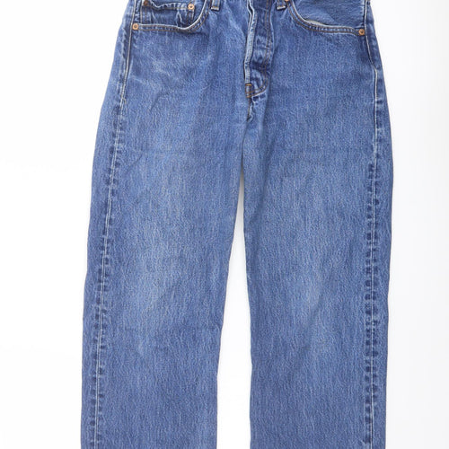 Levi's Mens Blue Cotton Straight Jeans Size 31 in L26 in Regular Button