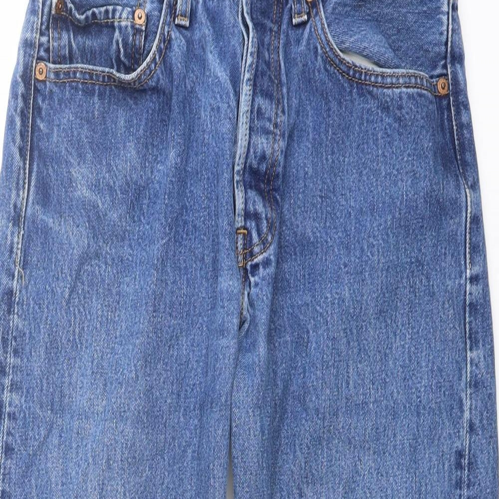 Levi's Mens Blue Cotton Straight Jeans Size 31 in L26 in Regular Button