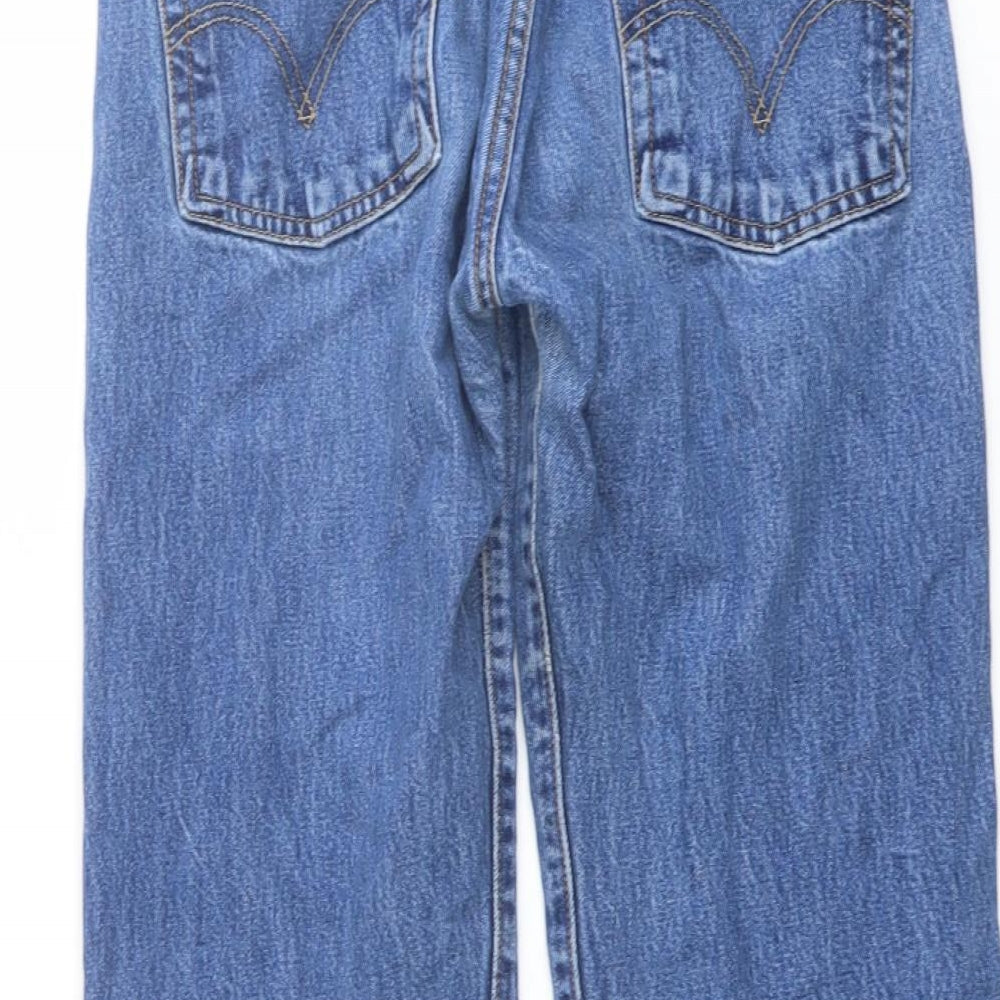Levi's Mens Blue Cotton Straight Jeans Size 31 in L26 in Regular Button