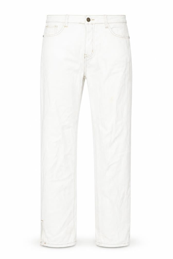 Lioness Womens Ivory Cotton Straight Jeans Size M L30 in Regular Button