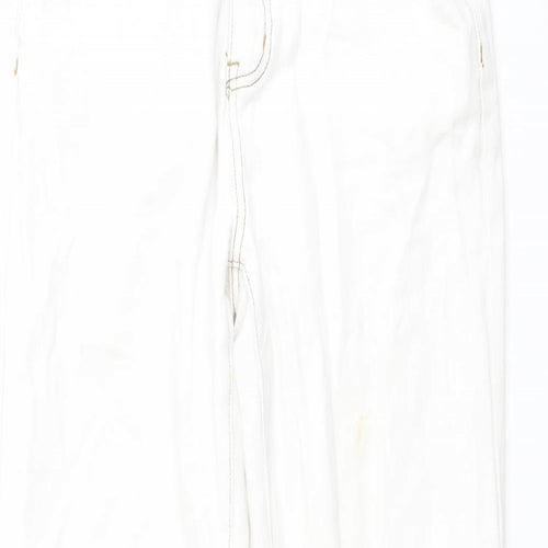 Lioness Womens Ivory Cotton Straight Jeans Size M L30 in Regular Button